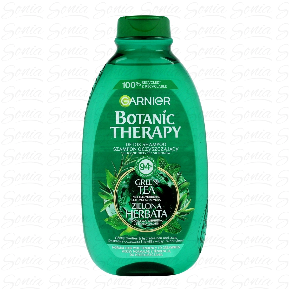 Garnier Botanic Therapy Zielona Herbata Szampon oczyszczający do włosów normalnych i przetłuszczających   400ml 3600542095983