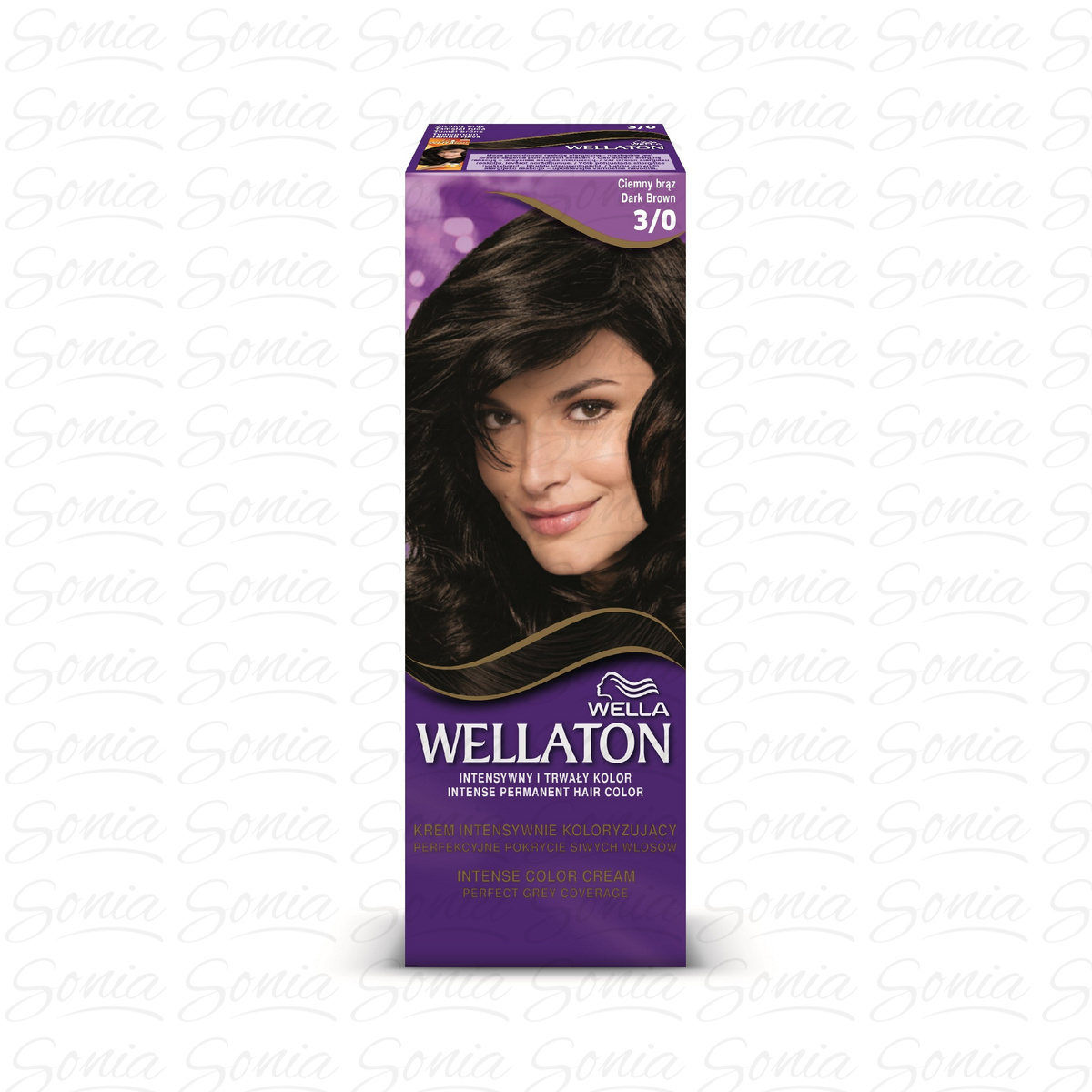 Wella Wellaton Krem intensywnie koloryzujący nr 3/0 - Ciemny Brąz  1szt 4056800023011