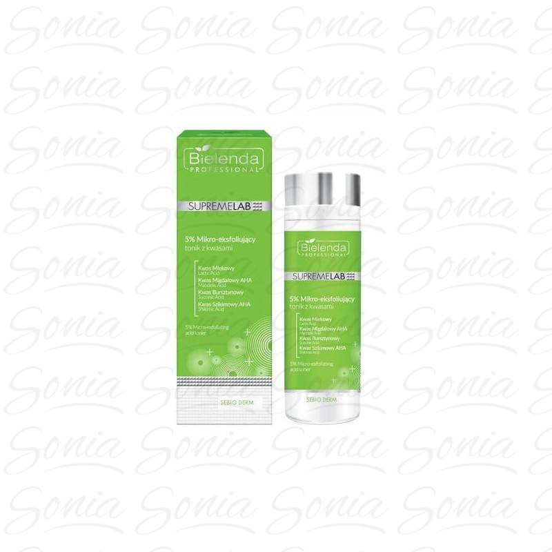 BIELENDA PROFESSIONAL Supremelab Tonik z kwasami mikro-eksfoliujący 5% 200 ml