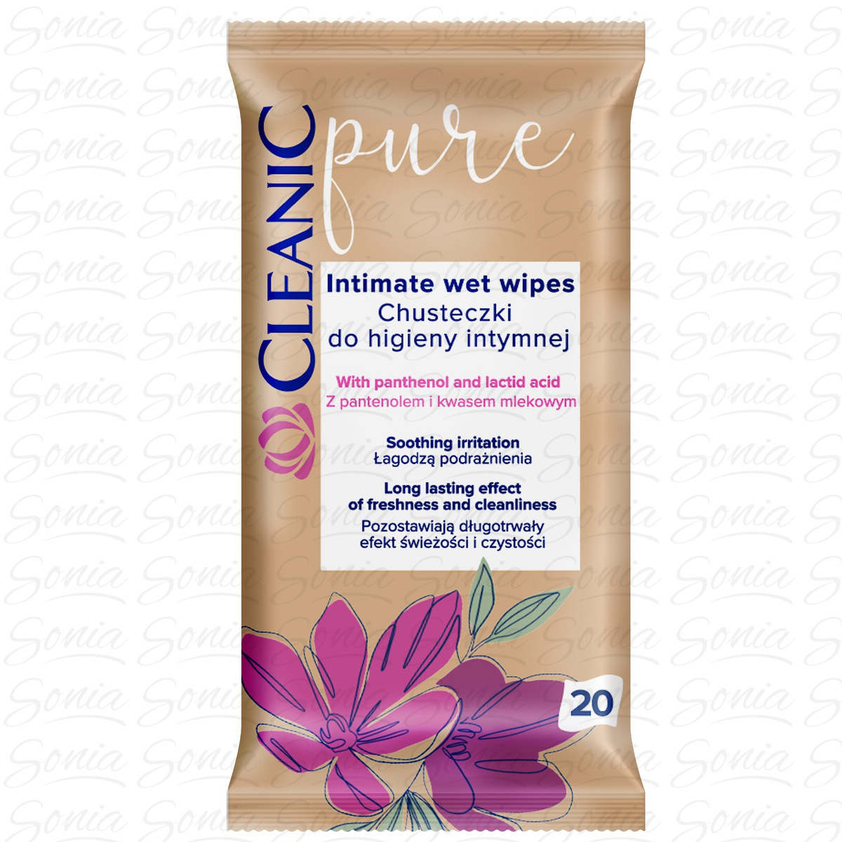 CLEANIC Chusteczki do higieny intymnej Pure 1op.-20szt 5900095036166