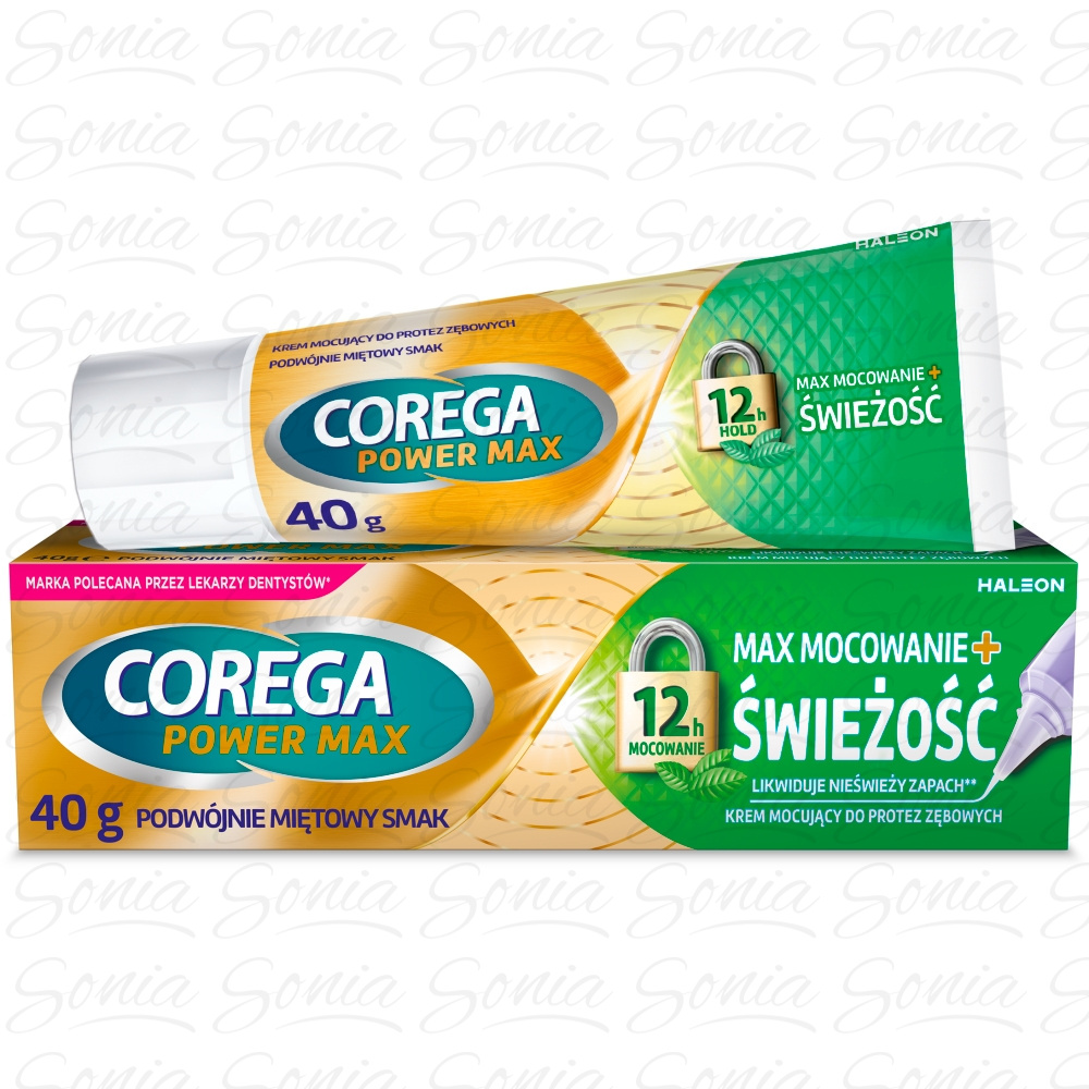 COREGA Power Max Krem do mocowania protez zębowych Max Mocowanie + Świeżość 40 g