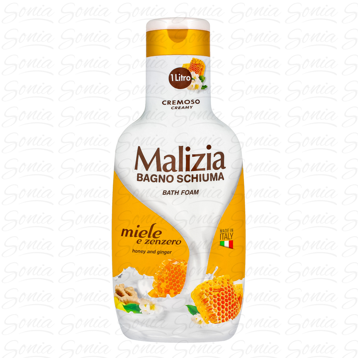 MALIZIA Płyn do kąpieli Miód & Imbir 1000 ml