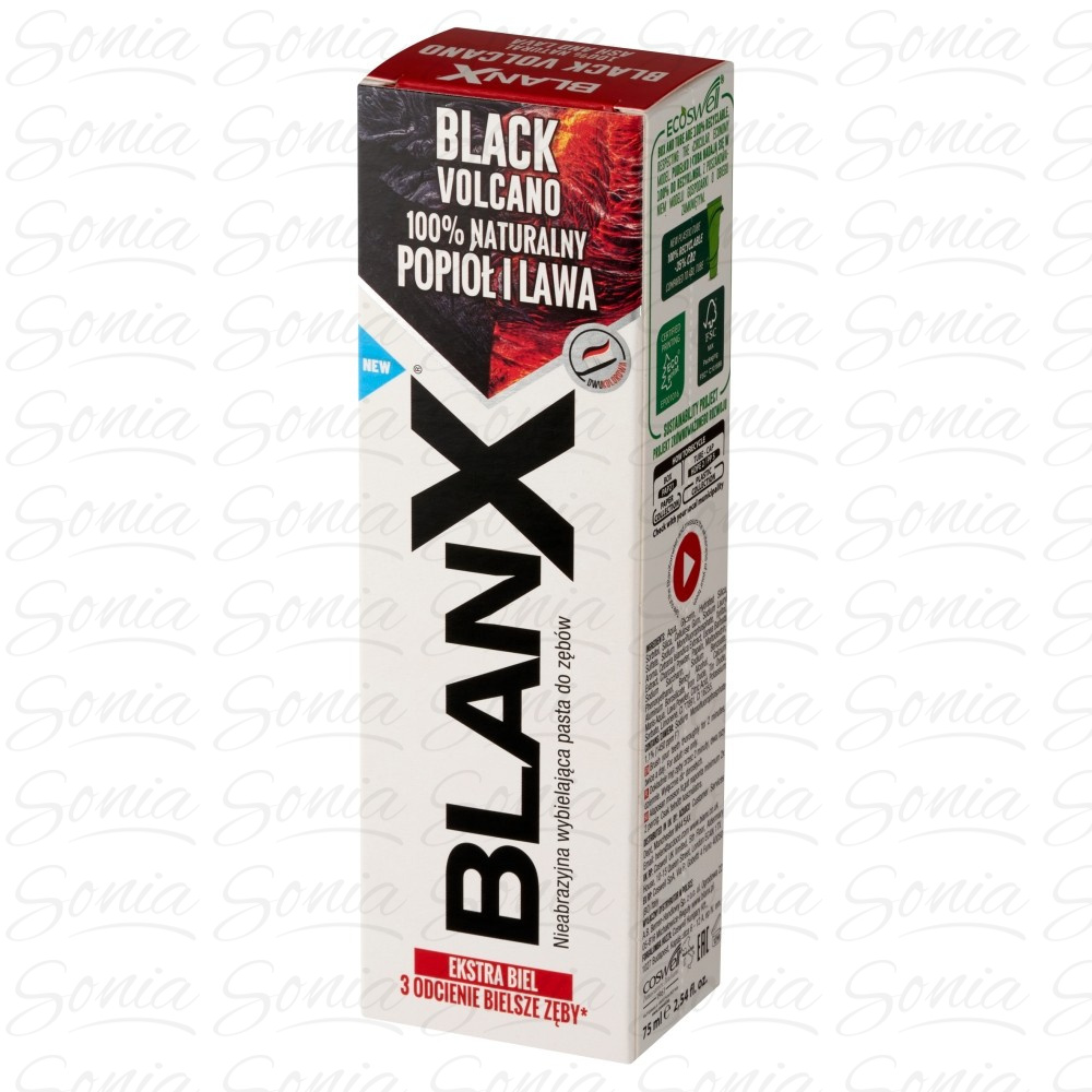 BLANX Pasta do zębów wybielająca - Black Volcano 75ml 8017331089675