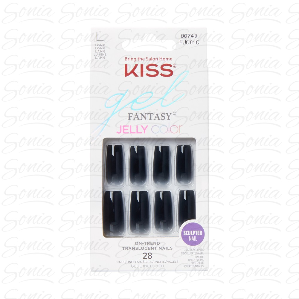 KISS Sztuczne Paznokcie Gel Fantasy - Jelly Color (rozmiar L) 1op.(28szt) 731509887402