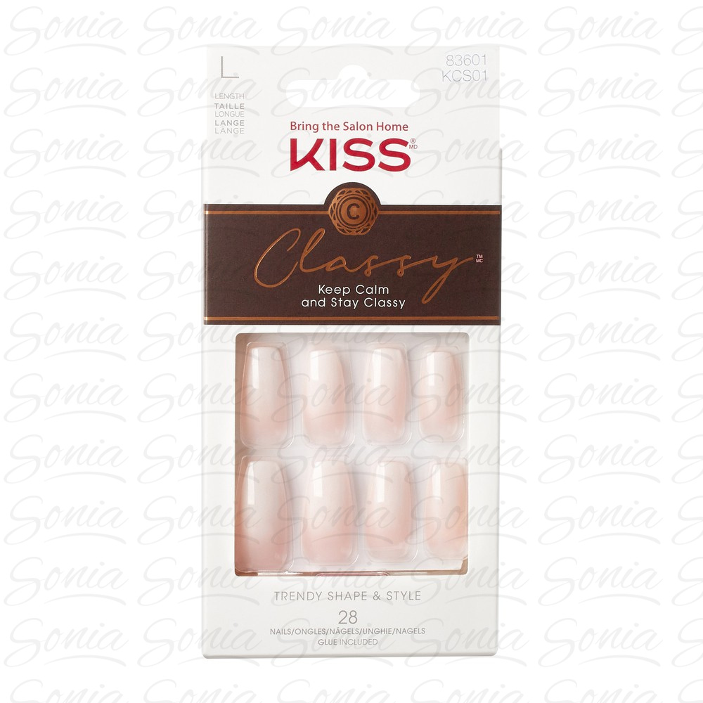 KISS Sztuczne Paznokcie Classy Nails -  Be-You_Tiful (rozmiar L) 1op.(28szt) 731509836011