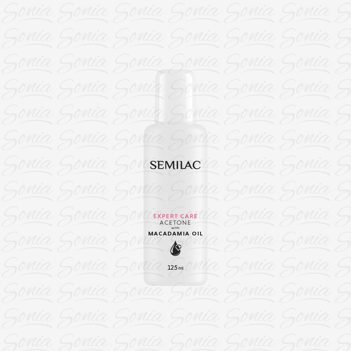 SEMILAC Aceton do zmywania lakieru Expert Care z olejkiem Makadamia 125ml 5902751455953