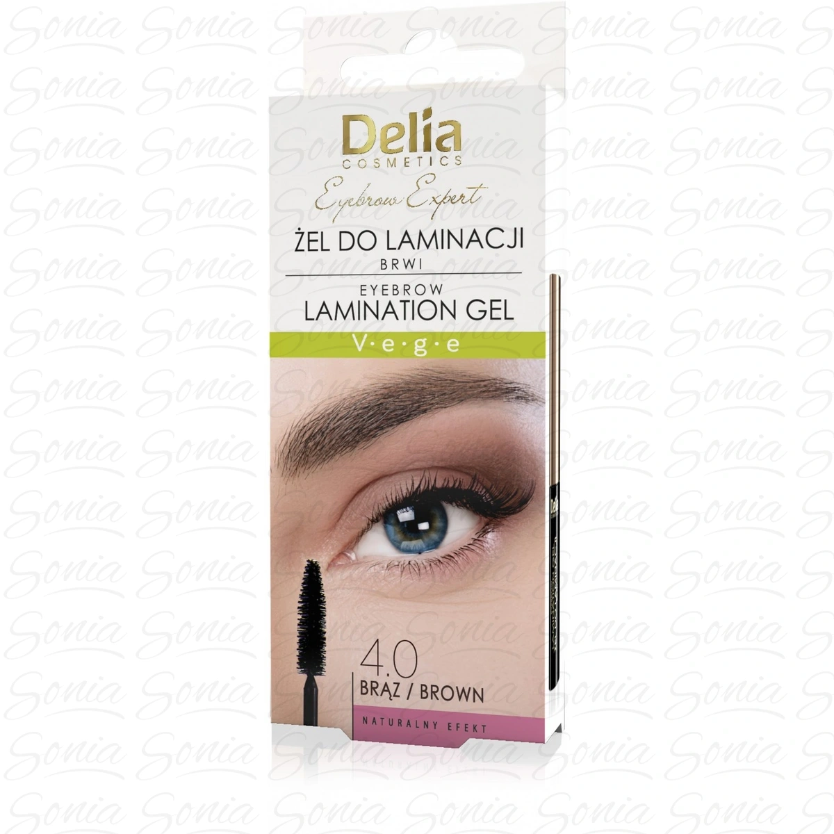 DELIA Eyebrow Expert Żel do laminacji brwi 4.0 Brąz 4 ml