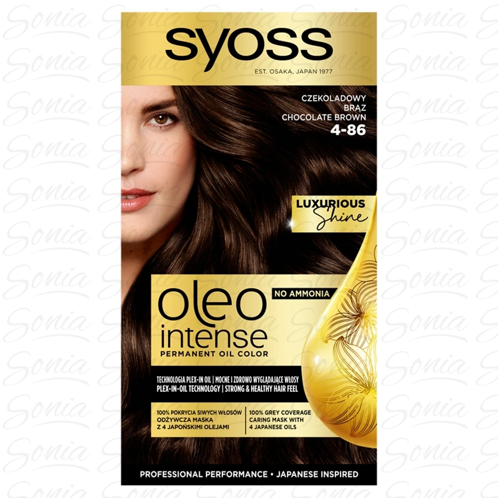 SYOSS Oleo Intense Farba do włosów z olejkami bez amoniaku 4-86 Czekoladowy Brąz