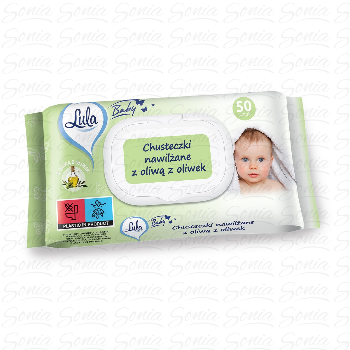 LULA Baby Chusteczki nawilżane dla niemowląt i dzieci - z oliwą z Oliwek 1op.-50szt 5903936044290