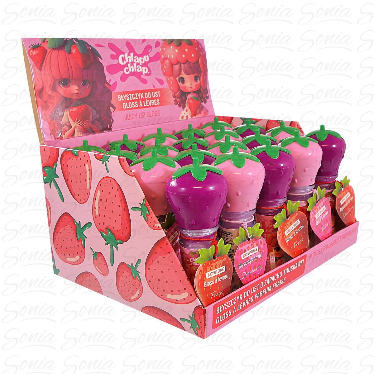 CHLAPU CHLAP ZESTAW Błyszczyk ekspozytor 20 sztuk