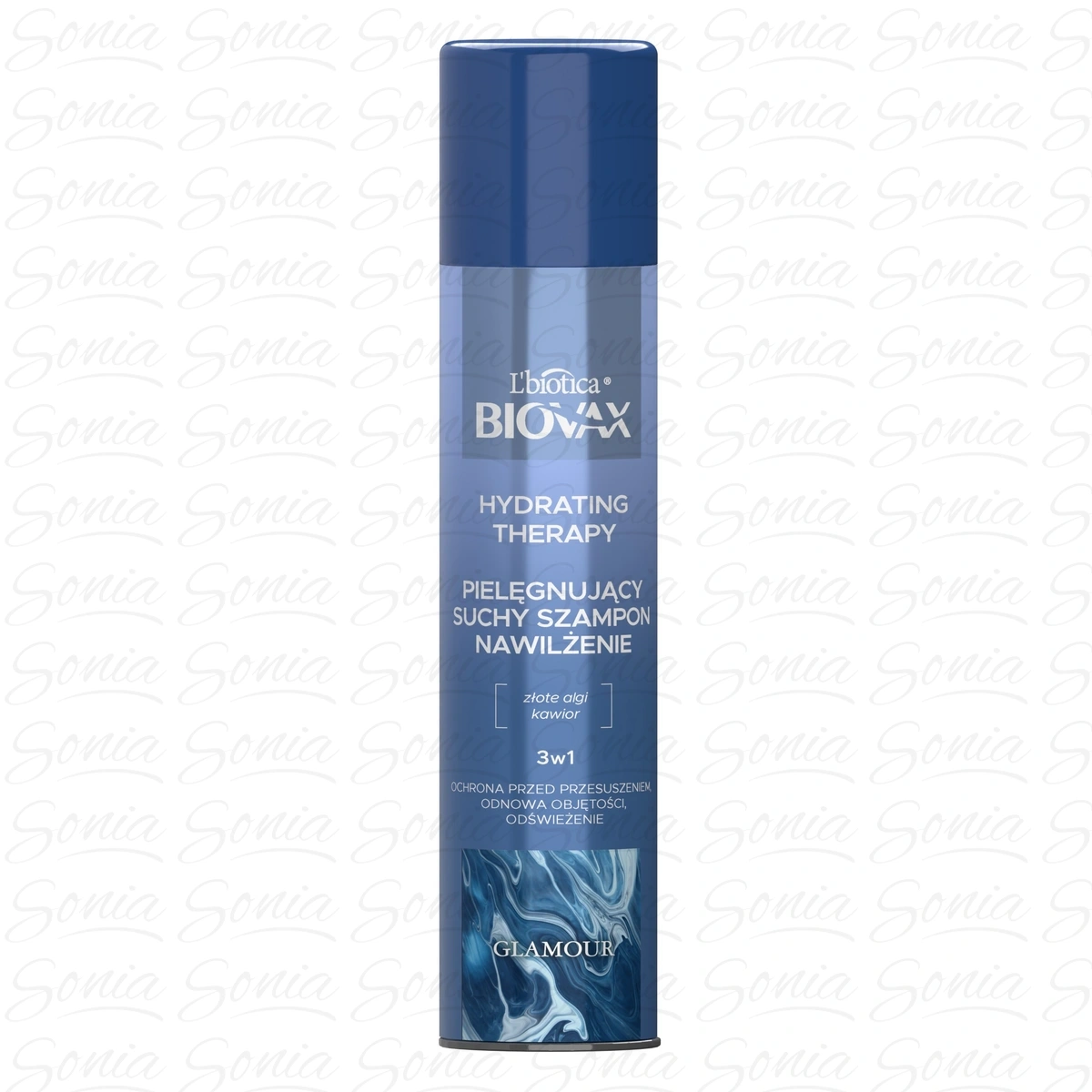 L'BIOTICA BIOVAX Glamour Pielęgnujący suchy szampon nawilżenie 3w1 - Hydrating Therapy 200 ml