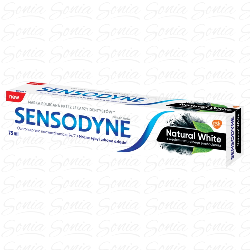 SENSODYNE Natural White Pasta do zębów wybielająca z węglem aktywnym 75 ml