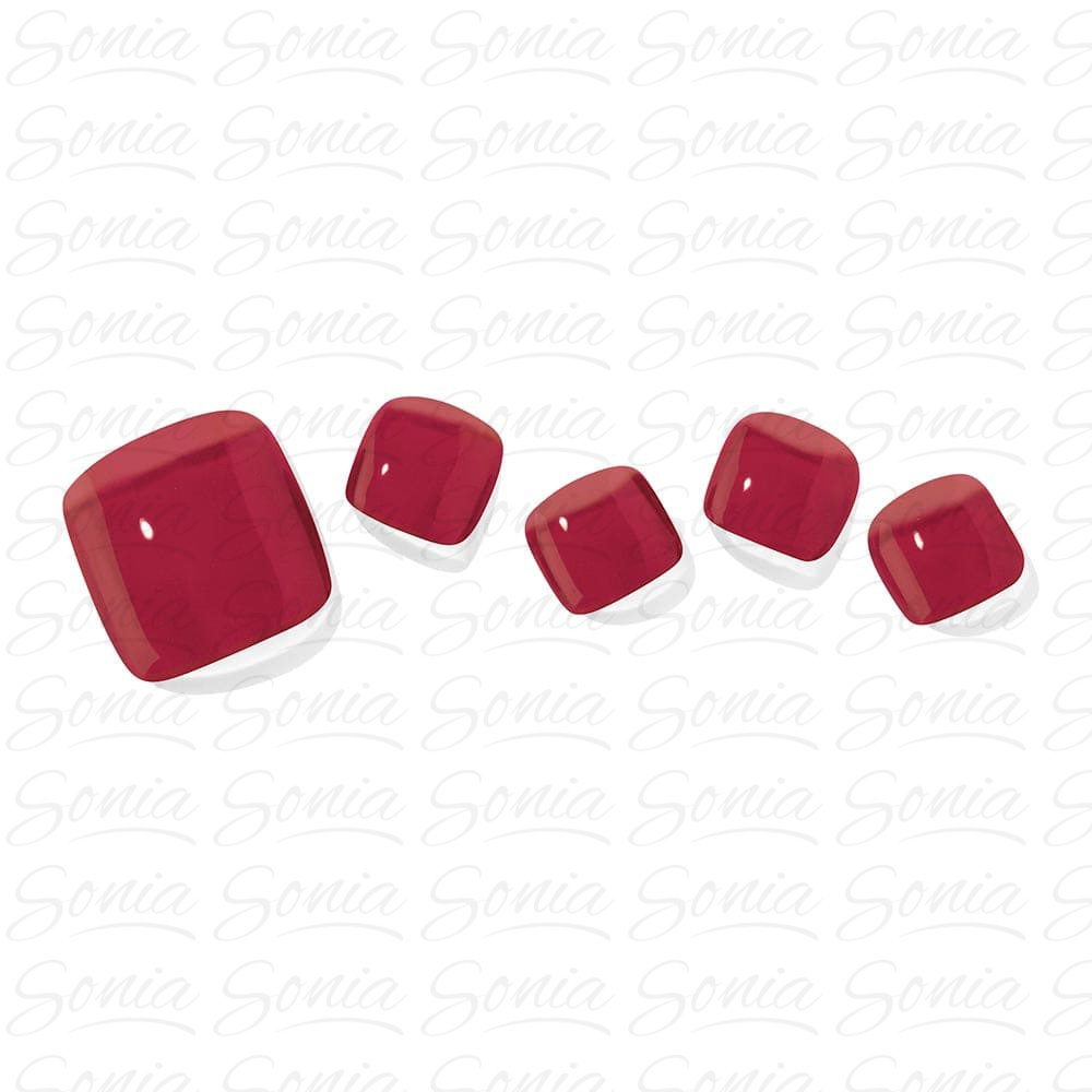 OHORA Pedicure Lakier hybrydowy w naklejce - Tint Burgundy 1op. - 30 szt