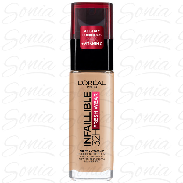 LOREAL Infaillible 32H Fresh Wear Długotrwały podkład do twarzy 145 Rose Beige 30 ml