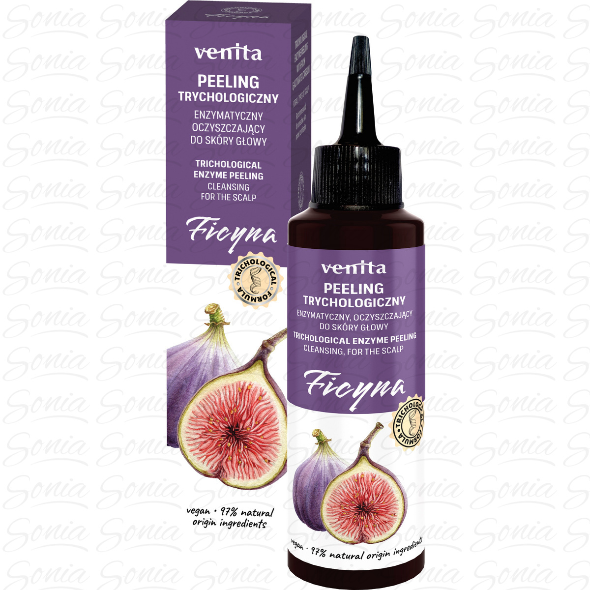 VENITA Peeling trychologiczny do skóry głowy - Ficyna 100ml
