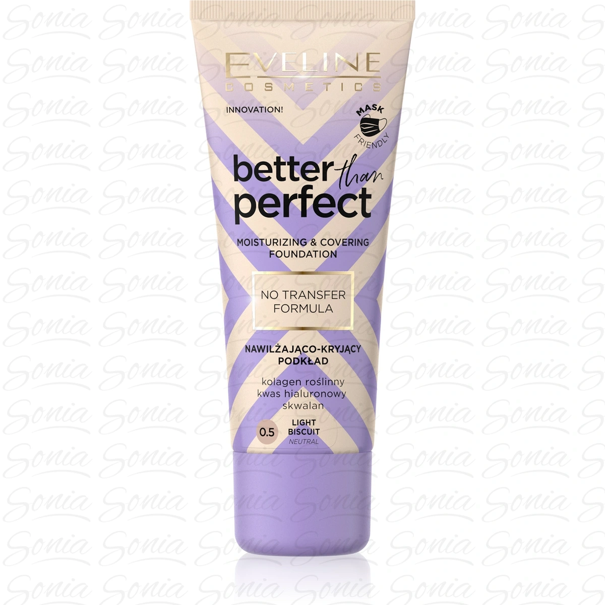 EVELINE Better Than Perfect Podkład nawilżająco-kryjący nr 0.5 Light Biscuit (neutral) 30 ml