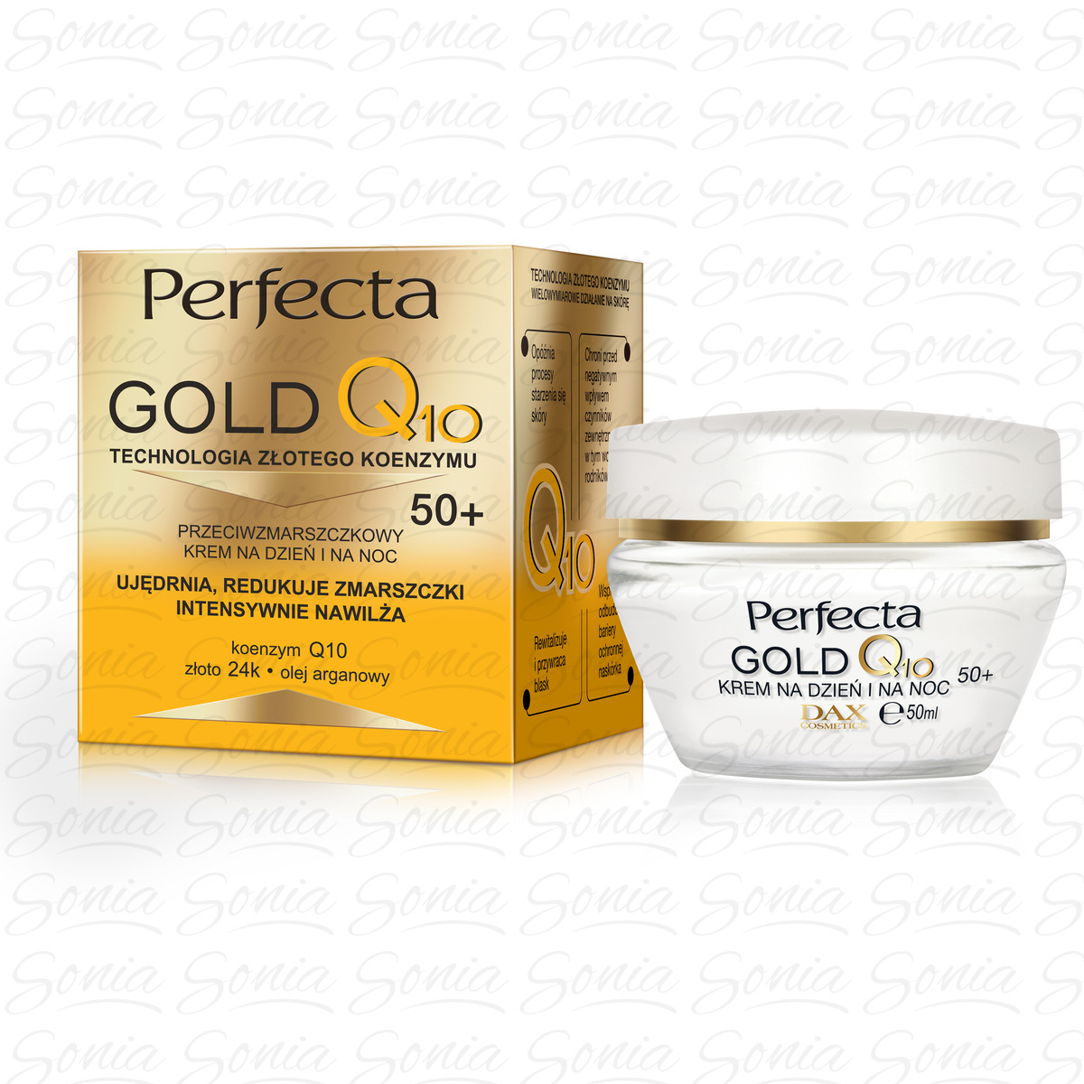 PERFECTA Gold Q10 50+ Krem przeciwzmarszczkowy na dzień i na noc 50 ml