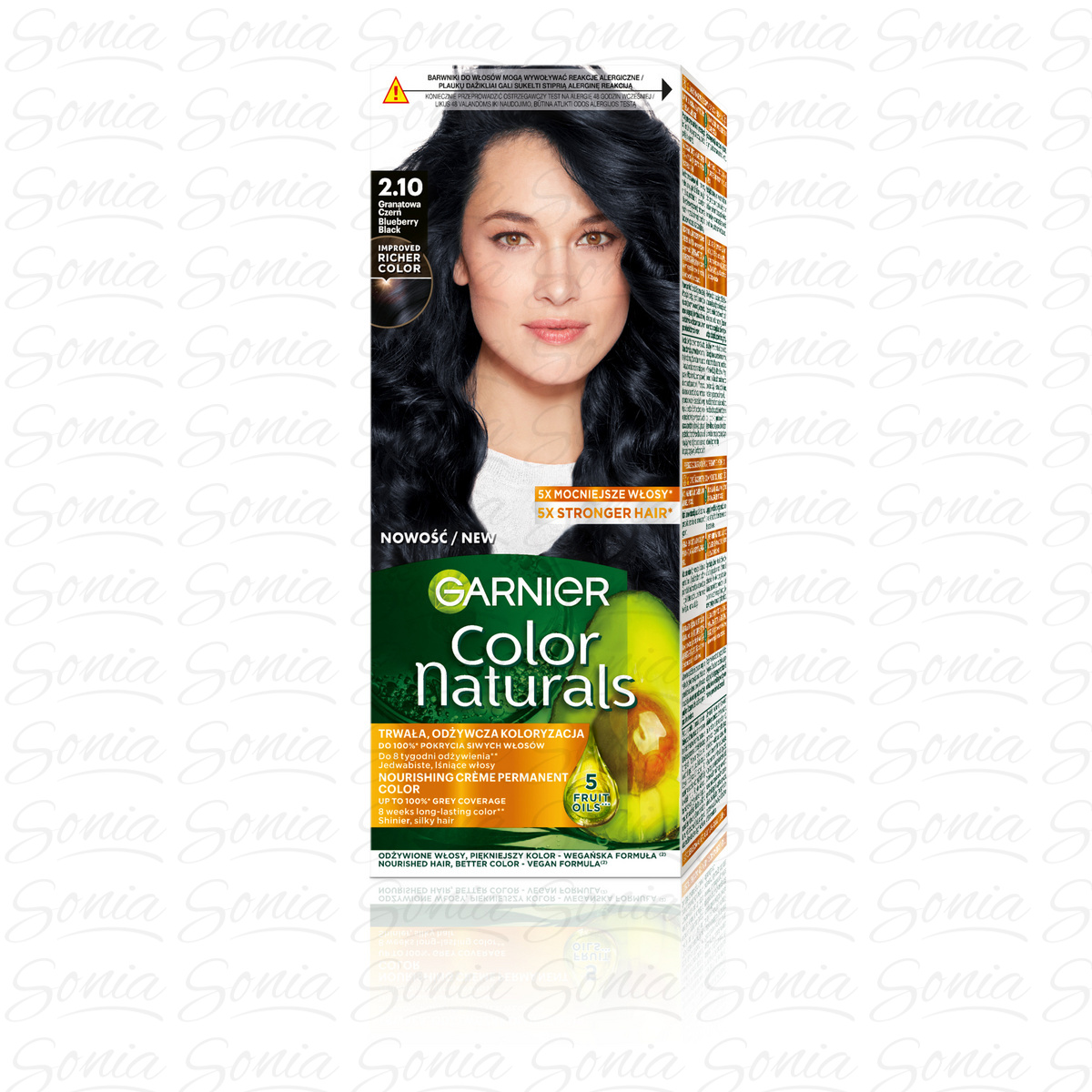 GARNIER Color Naturals Farba nr 2.10 - Granatowa Czerń  1op.