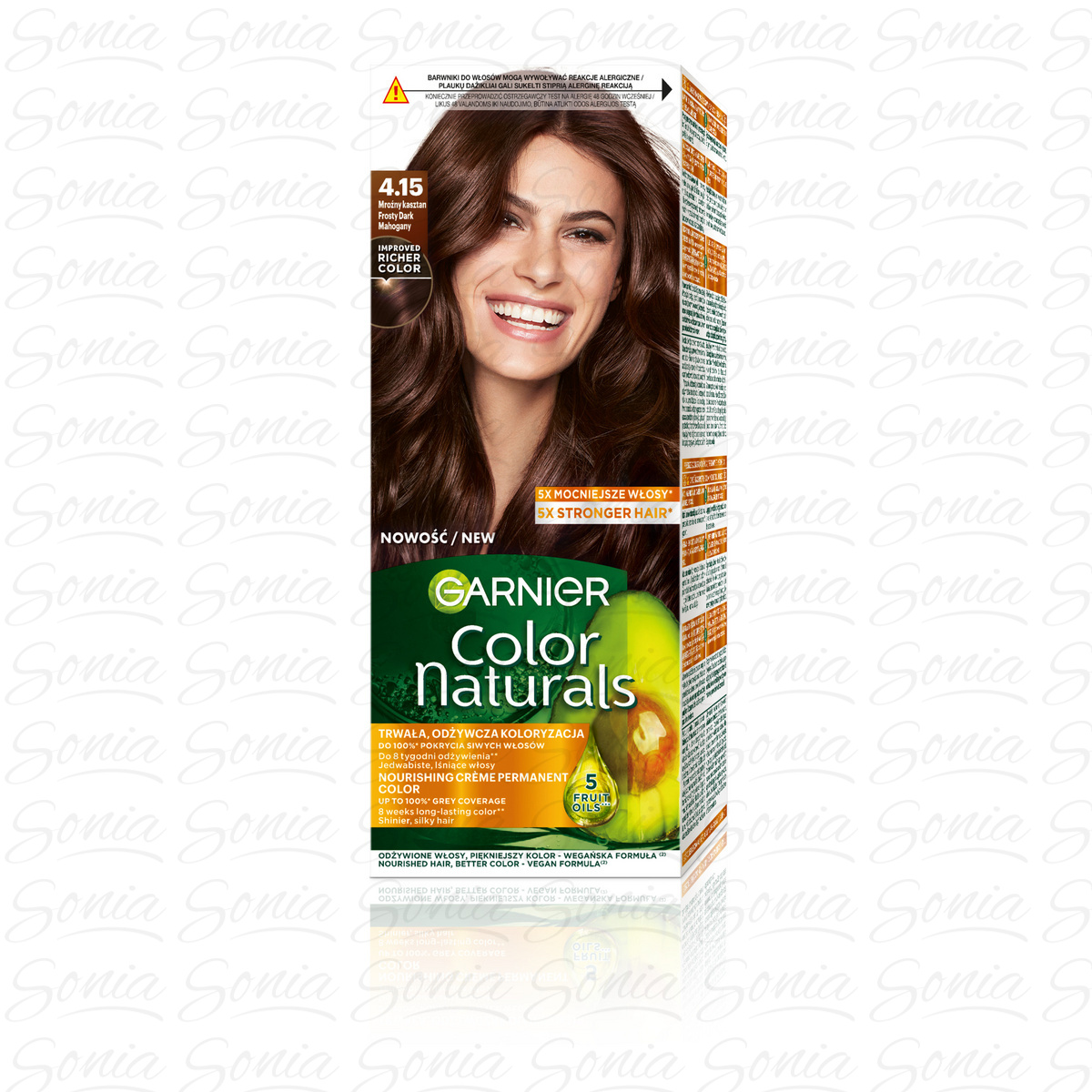 GARNIER Color Naturals Farba nr 4.15 - Mroźny Kasztan  1op.