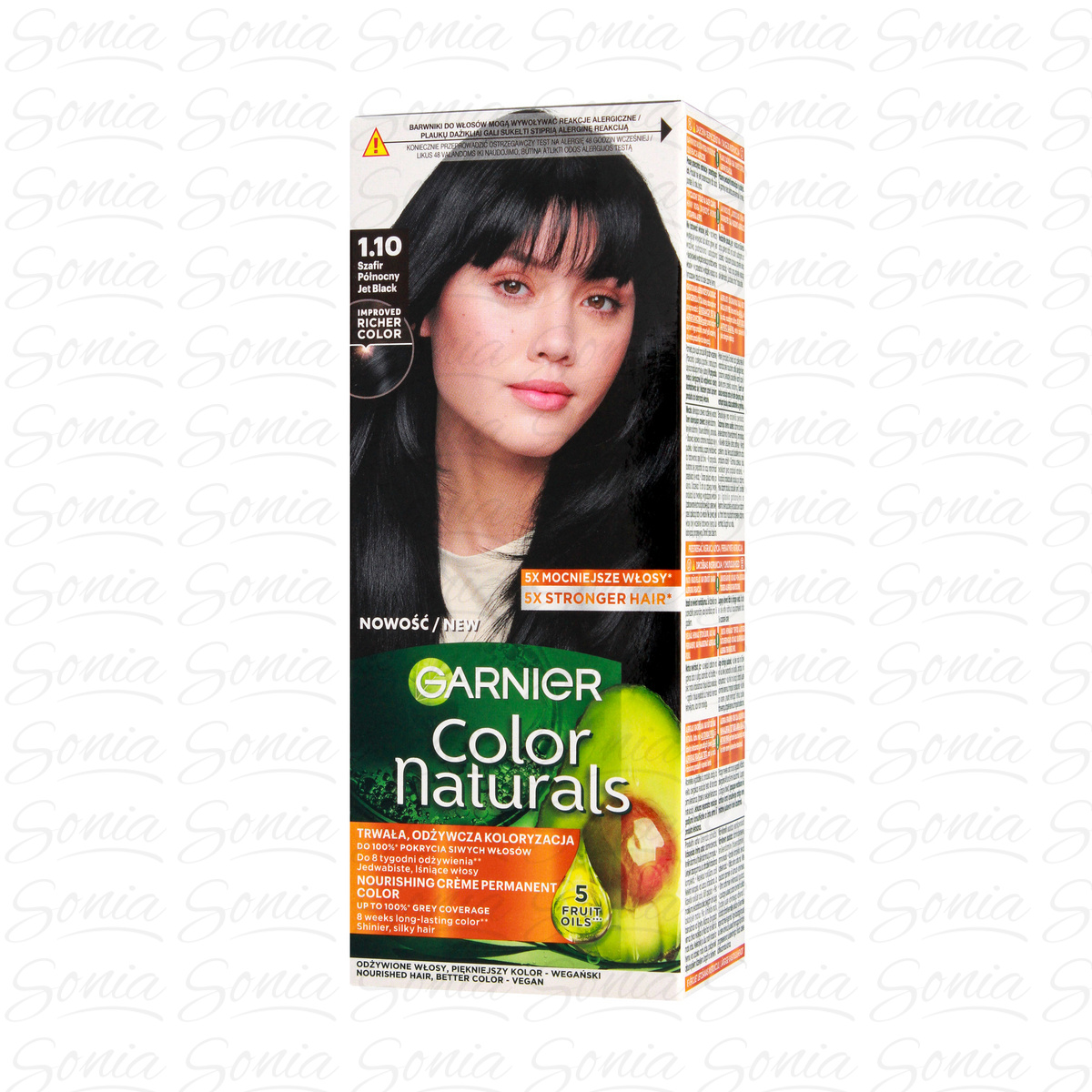 GARNIER Color Naturals Farba nr 1.10 - Szafir Północny 1op.