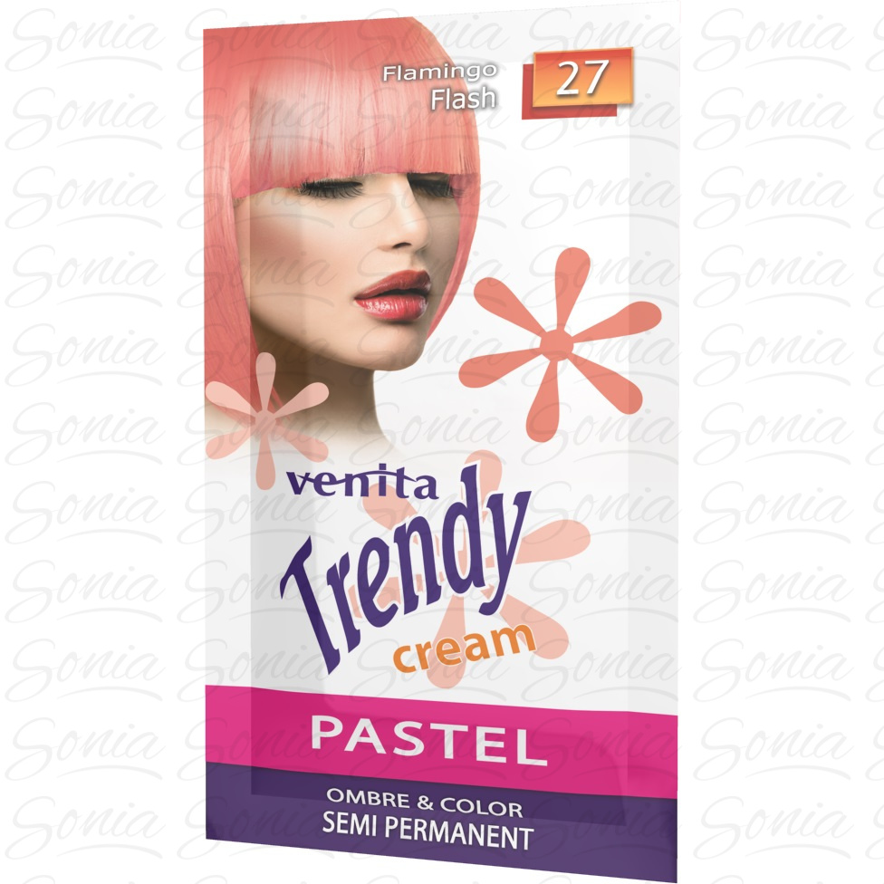 VENITA Trendy Cream Ultra Krem do koloryzacji włosów 27 Flamingo Flash 35 g