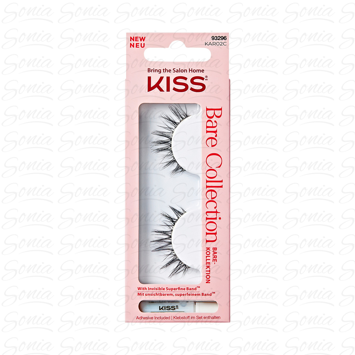 KISS Sztuczne rzęsy Bare Collection KAR02, 1 Pair & Lash Glue Net Wt. 1g