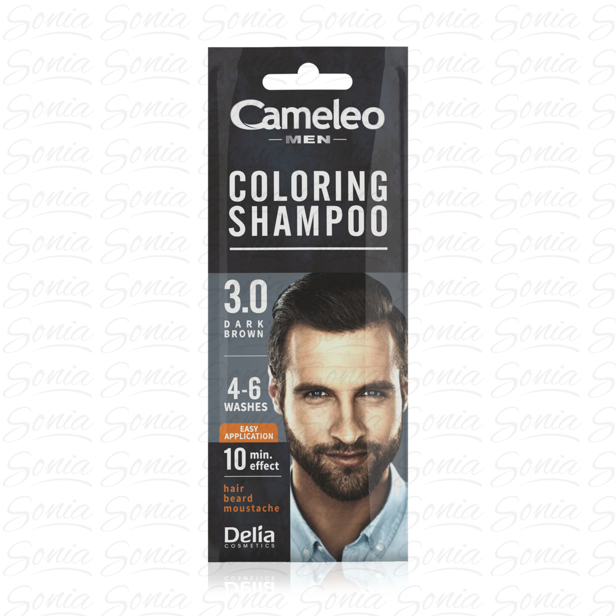 CAMELEO MEN Coloring Shampoo Szampon koloryzujący 3.0 Ciemny Brąz 15 ml