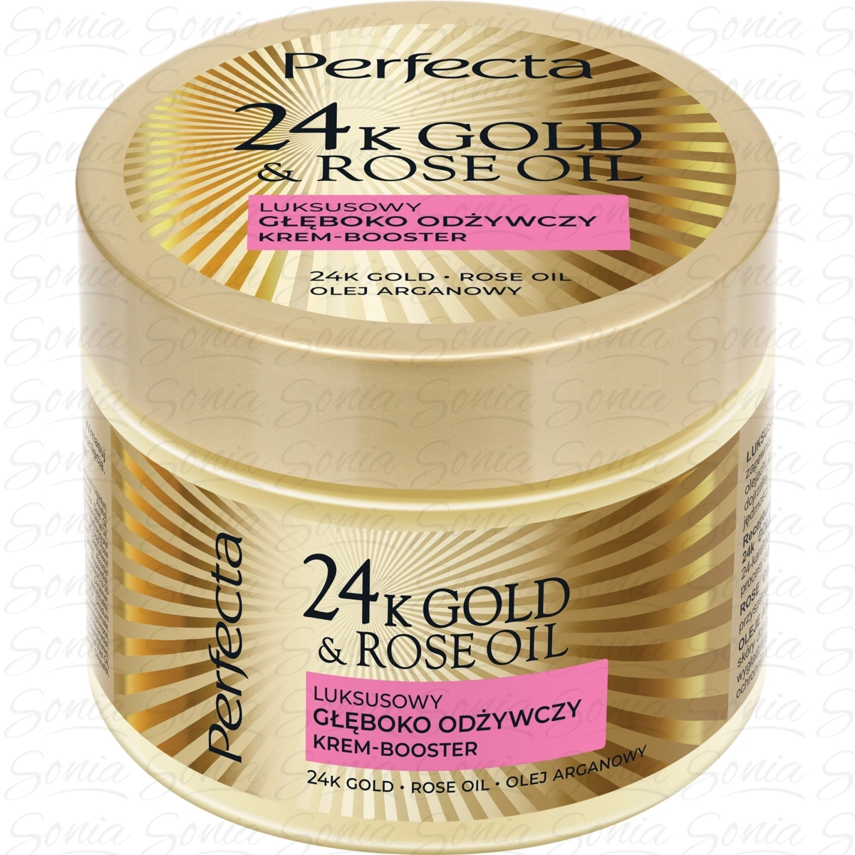 PERFECTA 24K Gold & Rose Oil Luksusowy głęboko odżywczy krem-booster do ciała 200 ml