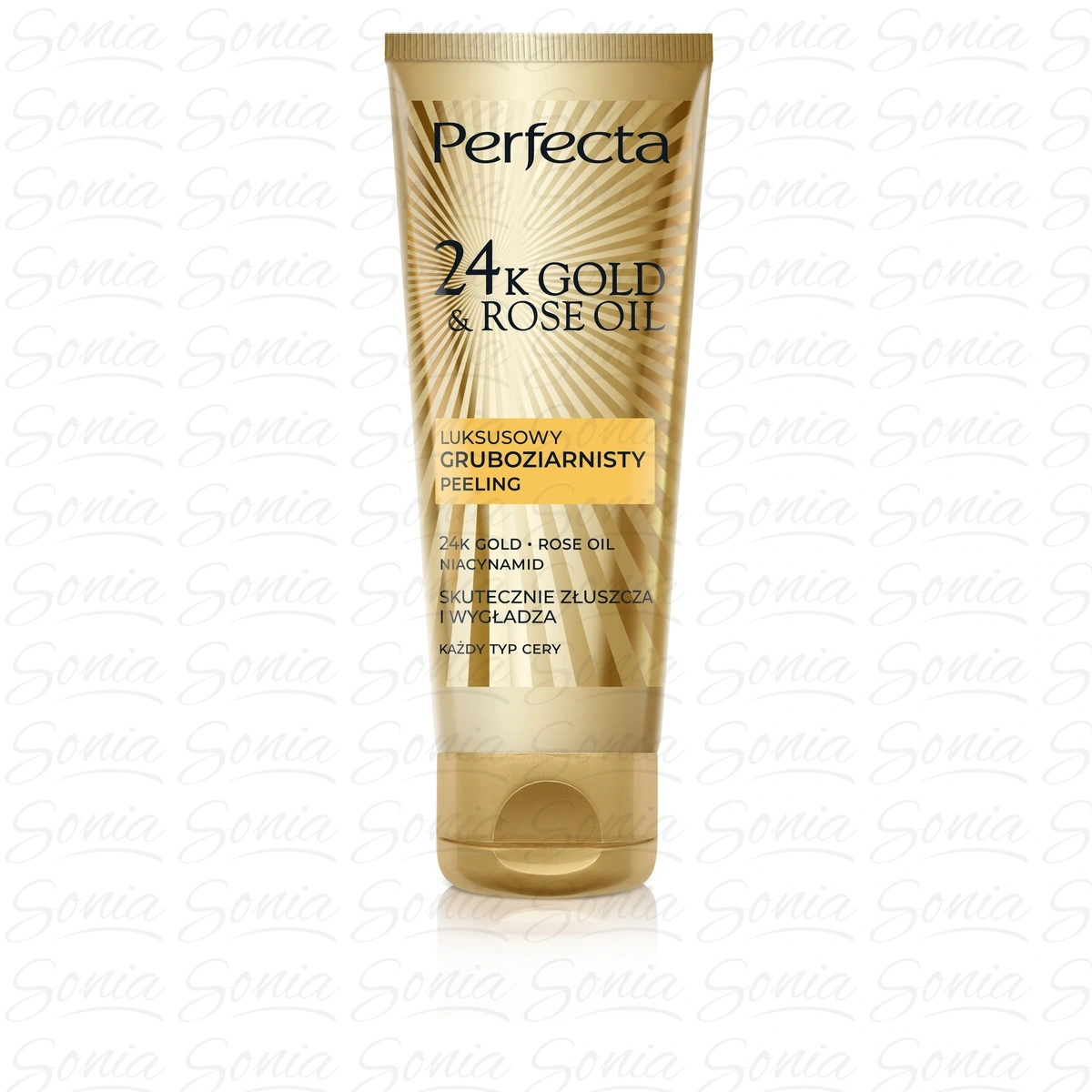 PERFECTA 24K Gold & Rose Oil Luksusowy peeling gruboziarnisty 75 g