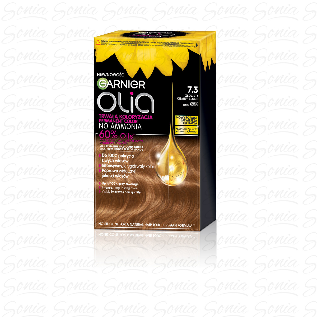 GARNIER Olia Farba do włosów nr 7.3 Golden Dark Blonde - Złocisty ciemny blond