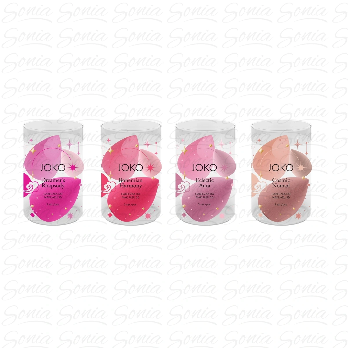 JOKO ZESTAW Display DREAMER'S MAKE UP Gąbeczki do makijażu