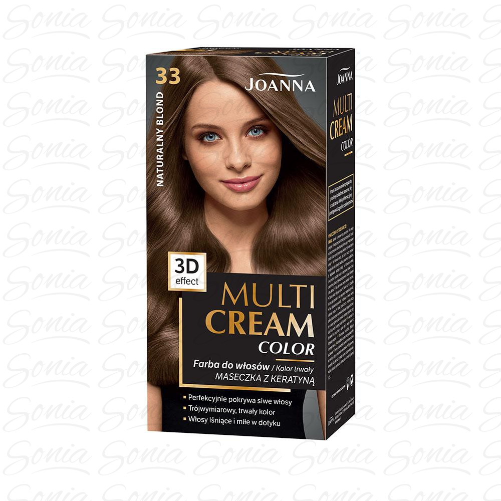 JOANNA Multi Cream Color Farba do włosów Naturalny Blond 33