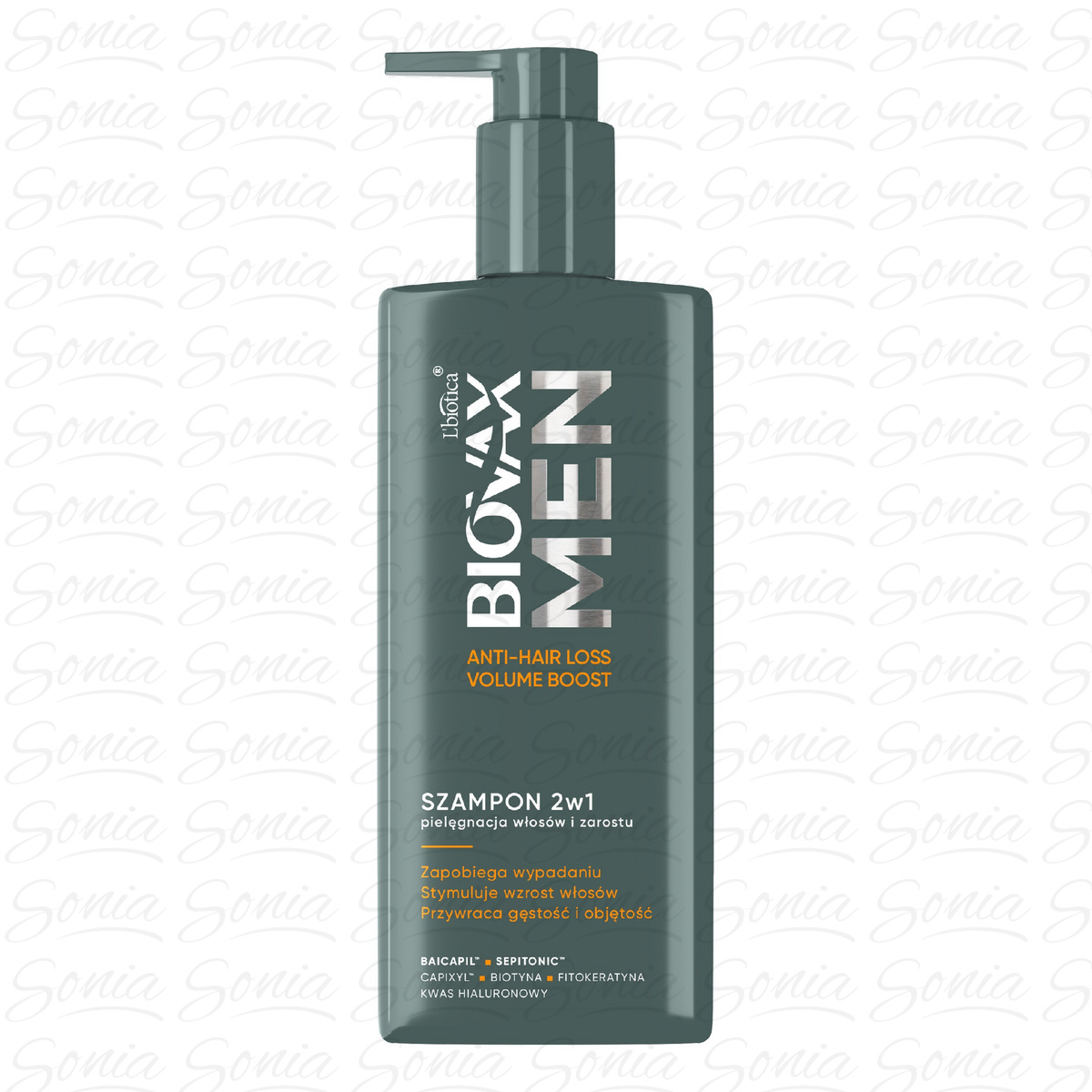 L'BIOTICA Biovax Men Szampon 2w1 do pielęgnacji włosów i zarostu - Volume Boost 200 ml