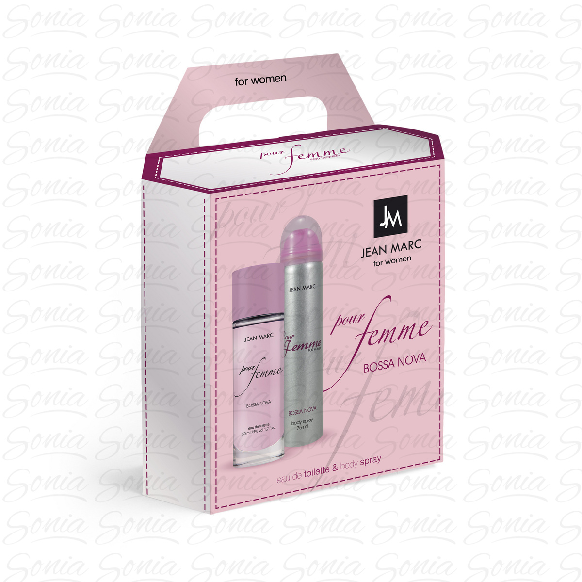 JEAN MARC Bossa Nova Pour Femme Zestaw prezentowy damski - Woda toaletowa 50 ml + Dezodorant 75 ml