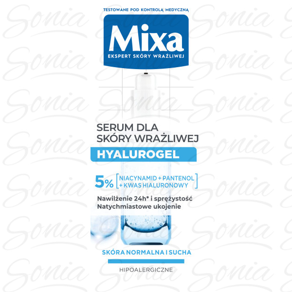 MIXA Hyalurogel Serum nawilżające do skóry normalnej i wrażliwej 30 ml