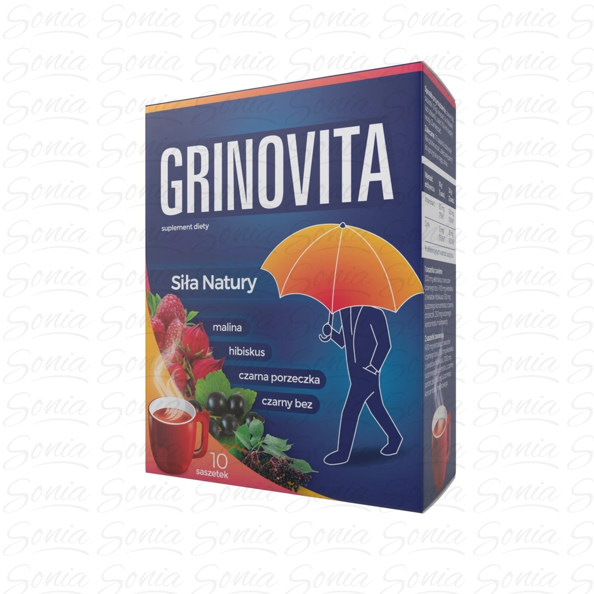 Grinovita Suplement diety Siła Natury - herbatka  1opakowanie -10 saszetek 5901716993332