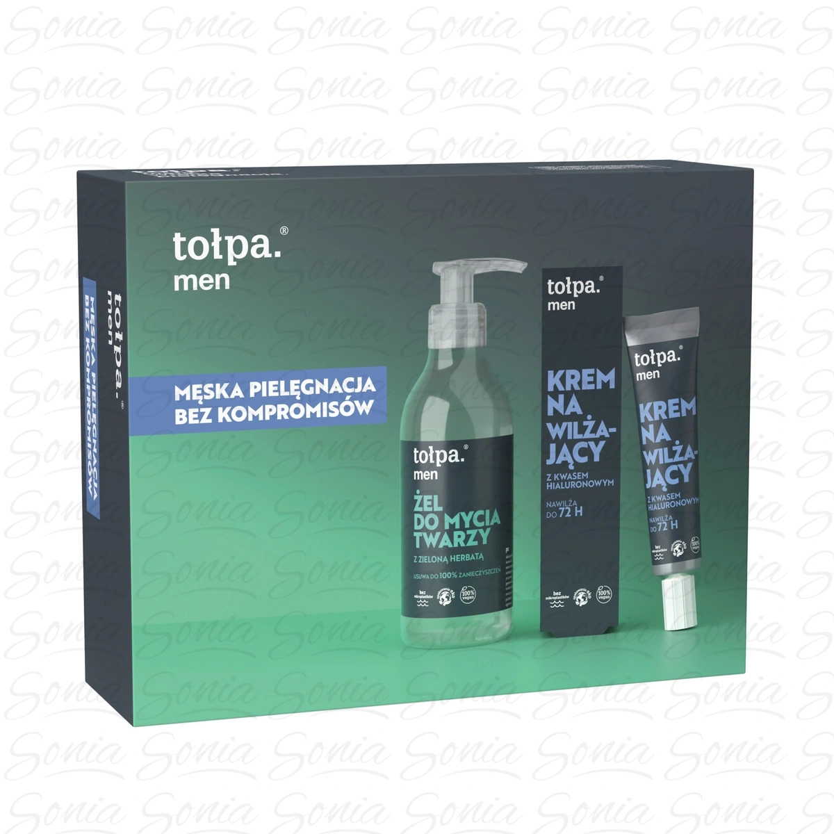 TOŁPA Zestaw prezentowy Men (Żel do mycia twarzy 195 ml + Krem nawilżający 40 ml)