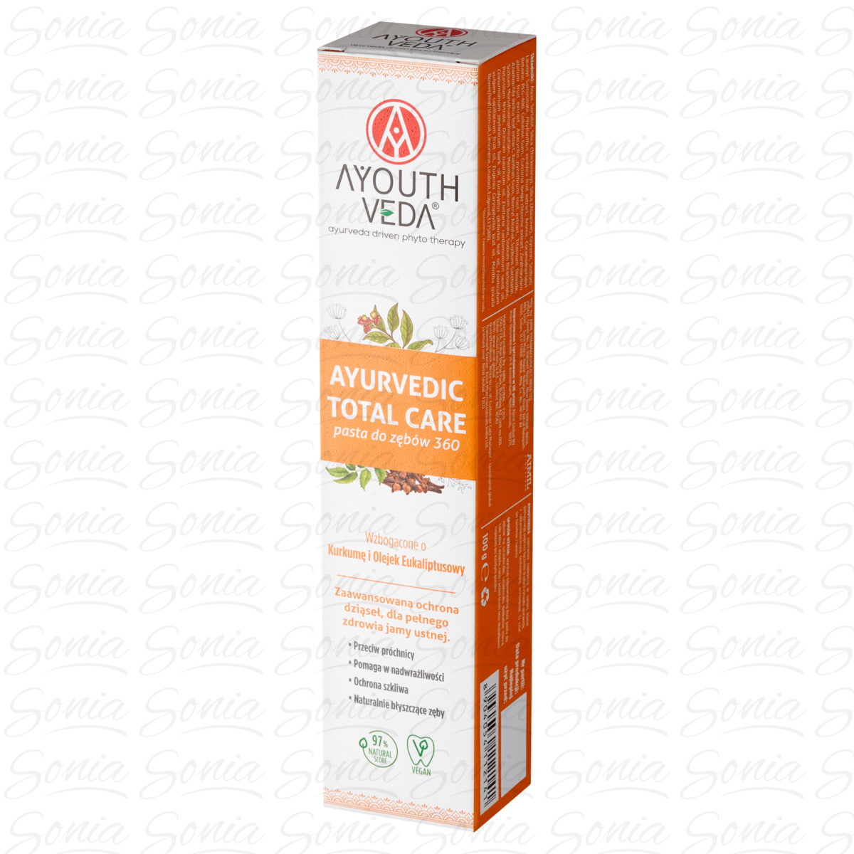 AYOUTHVEDA Ayurvedic Total Care 360  Pasta do zębów 100 g