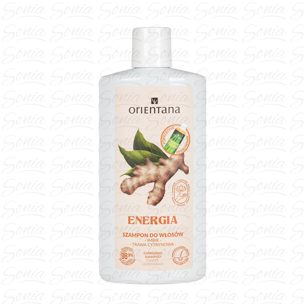 ORIENTANA Szampon do włosów ENERGIA - Imbir i Trawa Cytrynowa 210ml