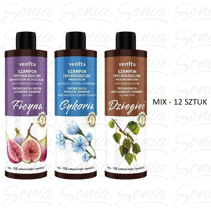 VENITA Trichological Formula Zestaw MIX - Szampony trychologiczne do włosów 1op.-12 sztuk