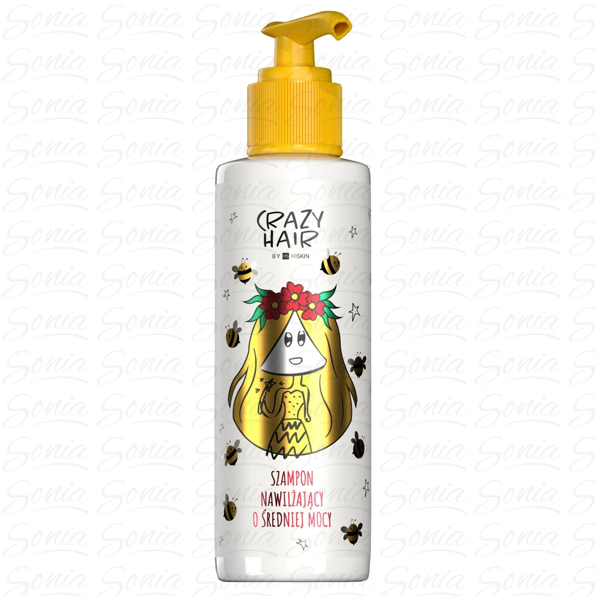 HISKIN Crazy Hair Szampon do włosów nawilżający o średniej mocy - z miodem 300 ml