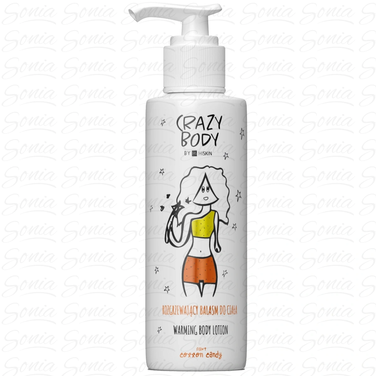HISKIN Crazy Body Rozgrzewający Balsam do ciała - COTTON CANDY 300 ml