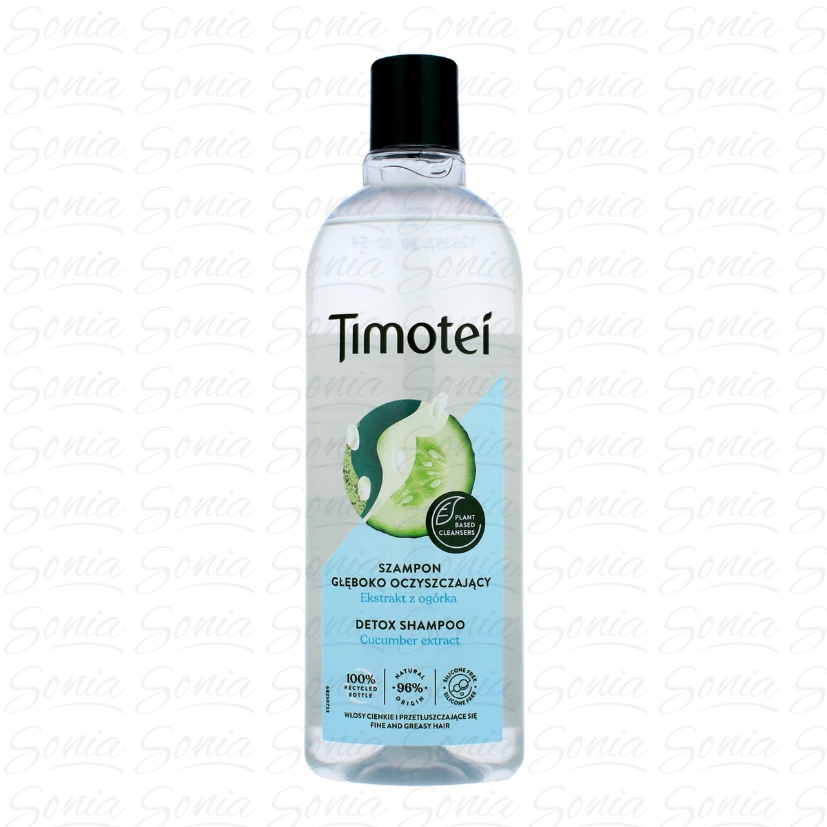 Timotei Szampon głęboko oczyszczający Detox - ogórek 400 ml 8712561134477