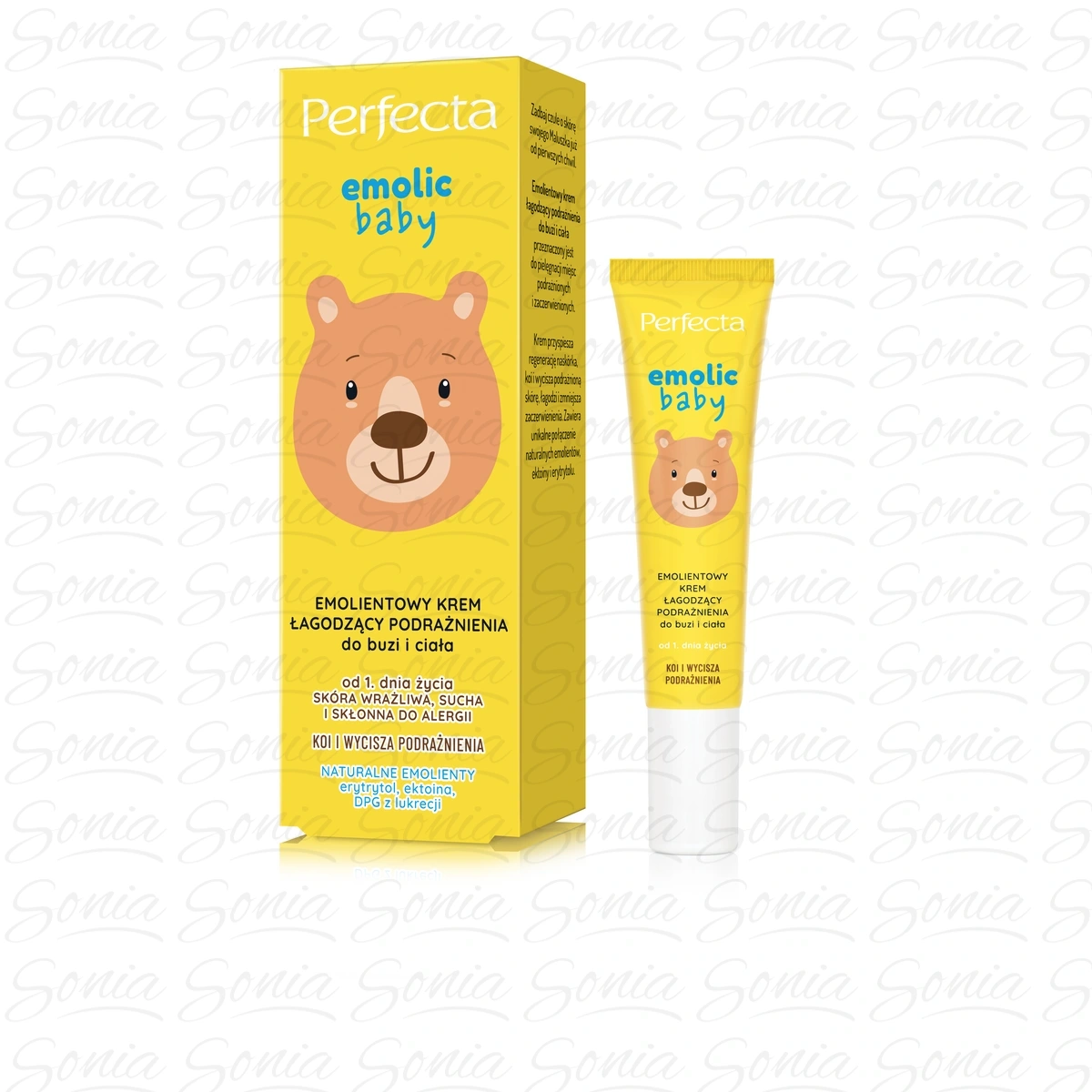 PERFECTA Emolic Baby Emolientowy Krem łagodzący podrażnienia do buzi i ciała 20 ml