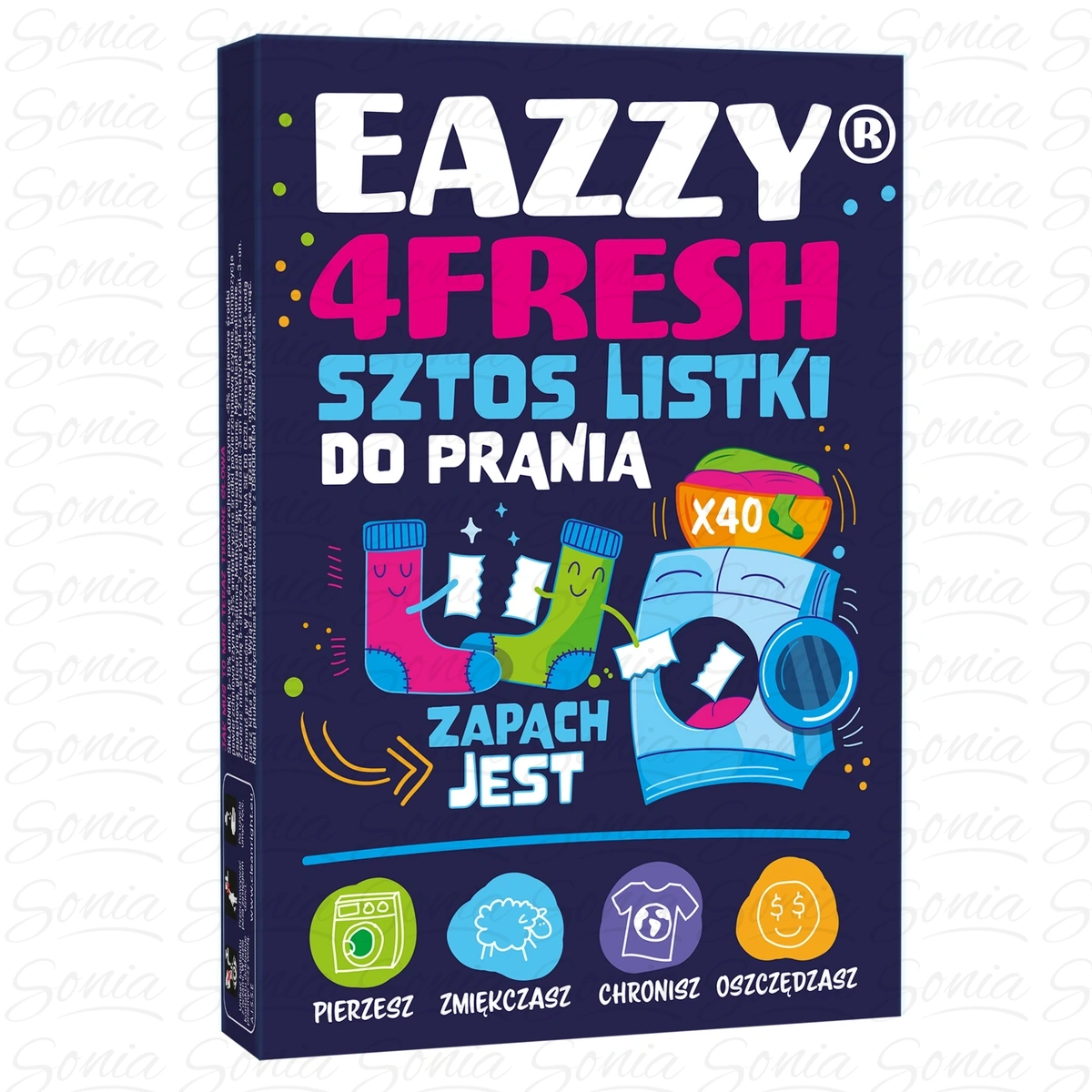 EAZZY 4Fresh Sztos Listki do prania 40 szt