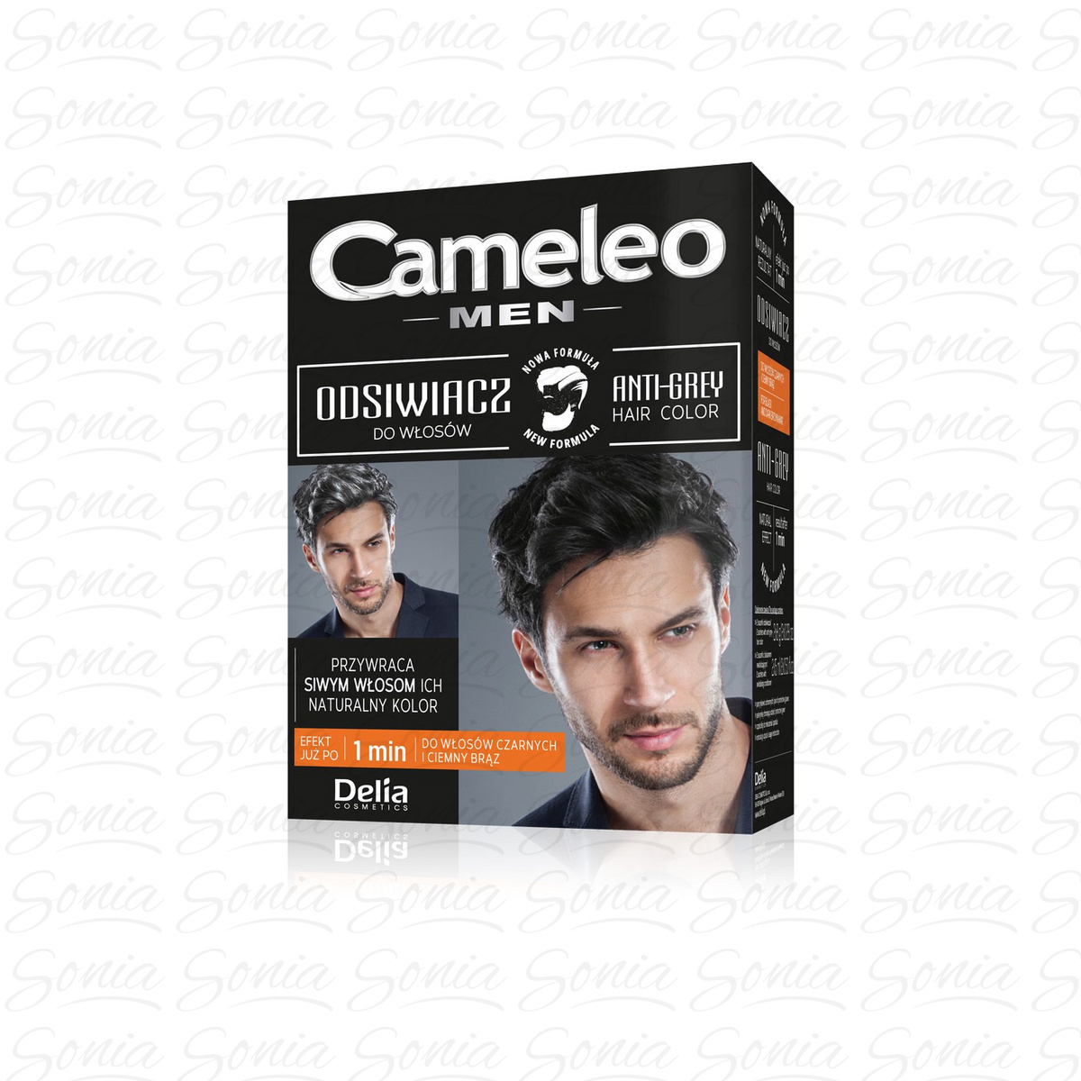 DELIA COSMETICS Cameleo Men Odsiwiacz dla mężczyzn do włosów czarnych i ciemny brąz