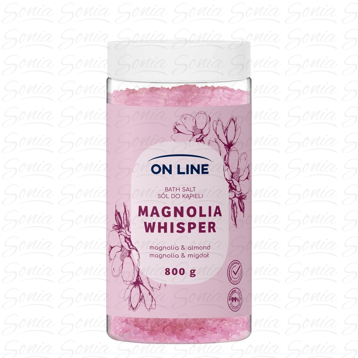 ON LINE Sól do kąpieli Magnolia Whisper 800 g