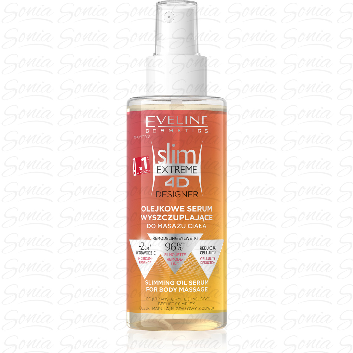 EVELINE Slim Extreme 4D Designer Olejkowe Serum wyszczuplające do masażu ciała 150 ml