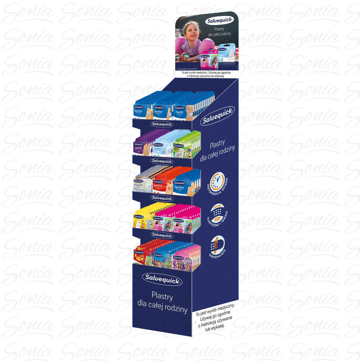 SALVEQUICK Salve Stand Trade Zestaw 5 półkowy