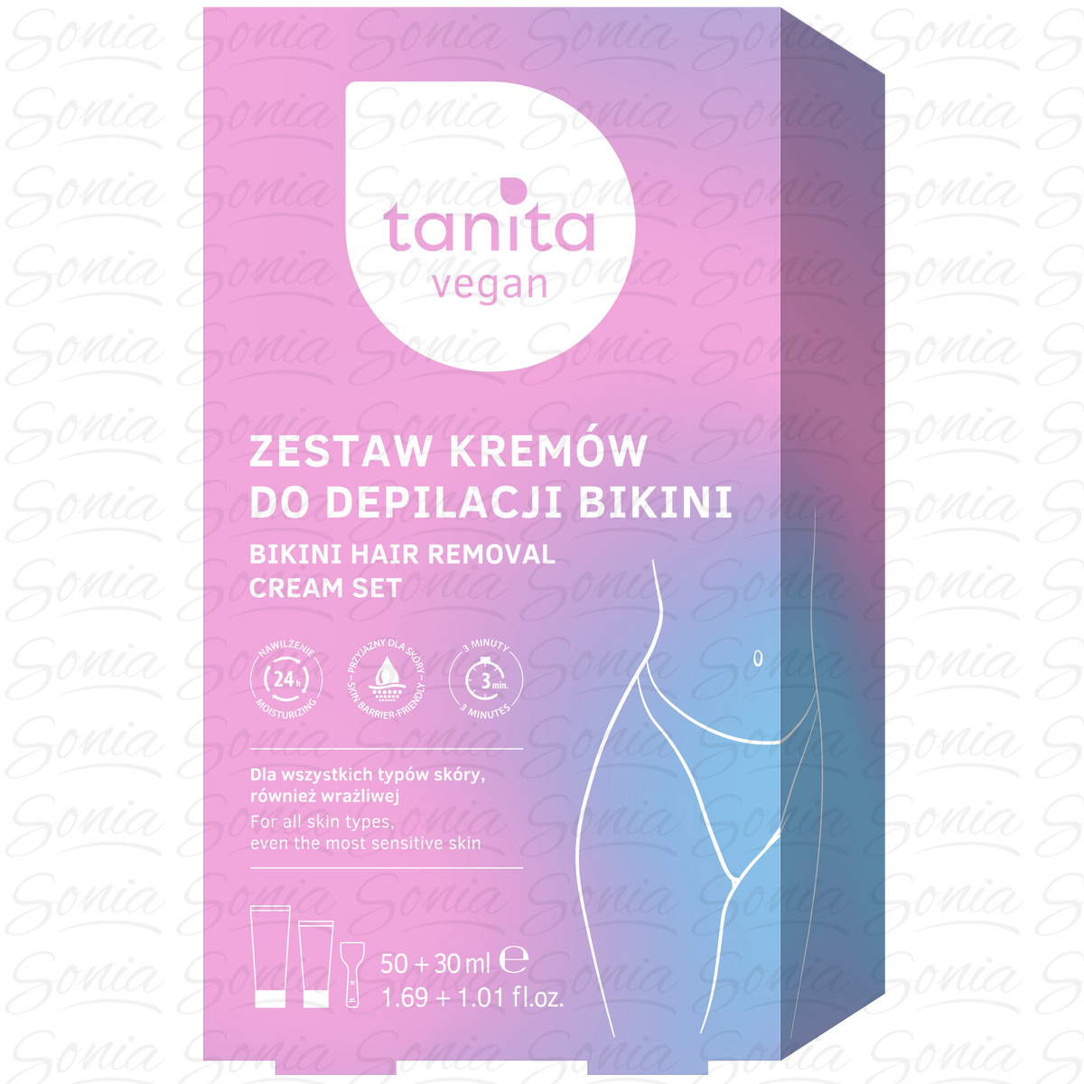 TANITA Zestaw kremów do depilacji bikini (Krem do depilacji 50ml  + Balsam po depilacji 30ml)
